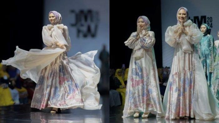 Aktris Indah Permatasari Tampak Anggun dalam Balutan Busana Muslim
