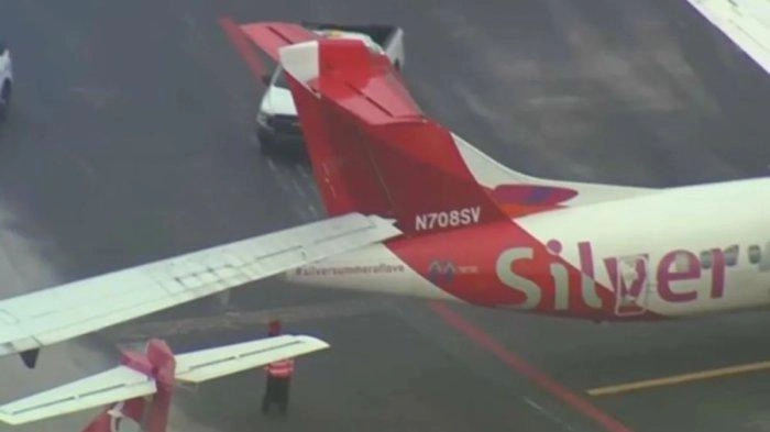 2 Pesawat ATR 72 Milik Silver Airways Bersenggolan di Bandara Fort Lauderdale Florida