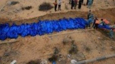 Israel Curi 150 Mayat Warga Palestina yang Baru Dimakamkan, 1.100 Jasad Lain Dibiarkan Berserakan