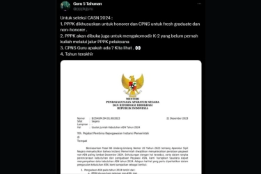Ini Link Cek Formasi CASN dan PPPK 2024