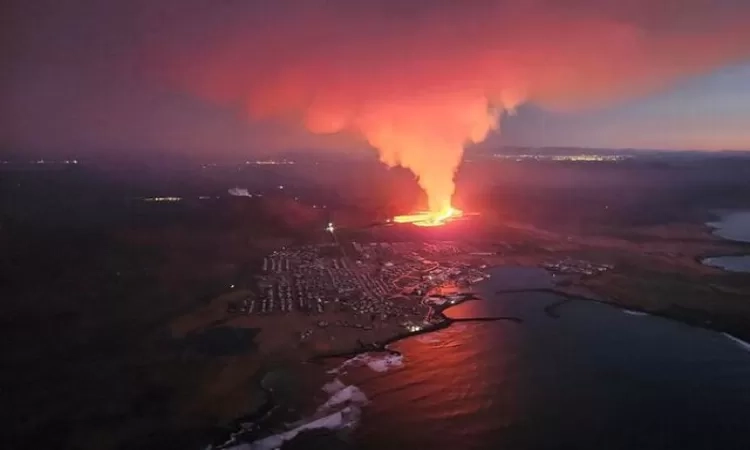Gunung Berapi di Islandia Meletus, Kota Nelayan di Sekitar Terancam Dampaknya