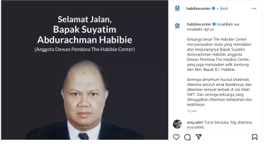 Kabar Duka, Adik Kandung BJ Habibi Suyatim Abdurrahman Habibie Meninggal Dunia