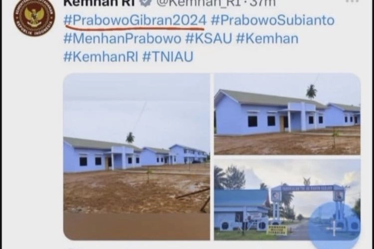 Kemenhan Tegur Admin Akun X Usai Cuit Tagar Prabowo-Gibran