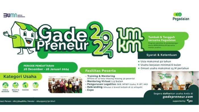 Dukung UMKM Naik Kelas, Pegadaian Kembali Gelar Program GadePreneur