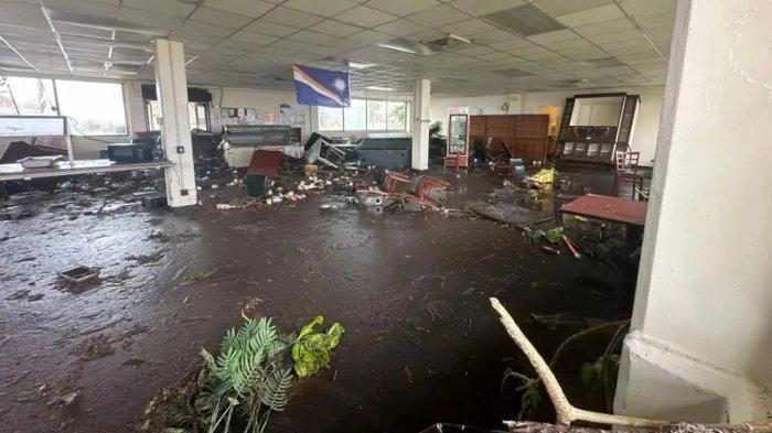 Video Viral, Markas Militer AS di Kepulauan Marshall Dihantam Gelombang Besar, Dikira Tsunami
