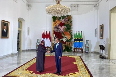 Jokowi Terima Kunjungan Kenegaraan Presiden Tanzania di Istana Bogor