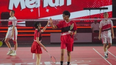 Cerita Eca Aura dan Alam Ganjar Dipasangkan di Pertandingan Badminton