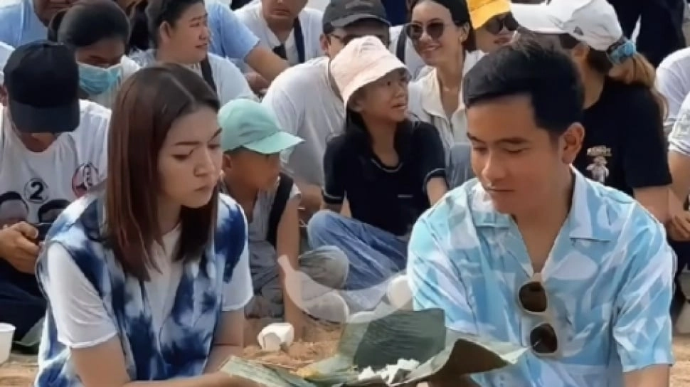 Selvi Ananda dan Gibran Makan Sepiring Berdua: Duduknya Mantu Jokowi Anggun Banget