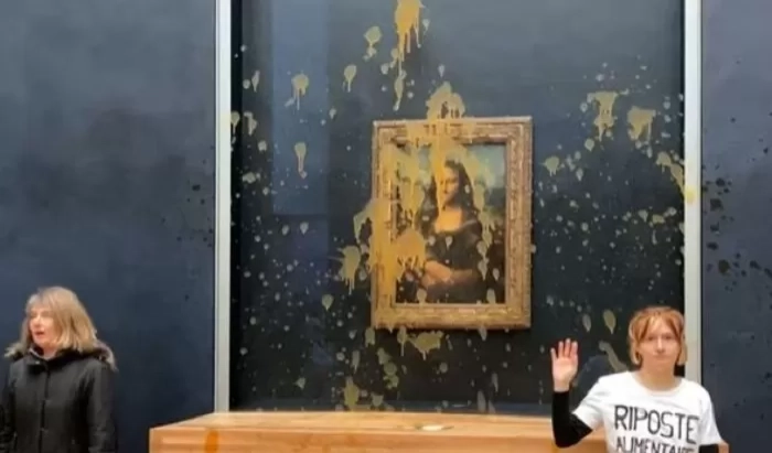 Lukisan Monalisa Disiram Cairan Sup Merah oleh Aktivis Prancis, Berikut Kronologinya