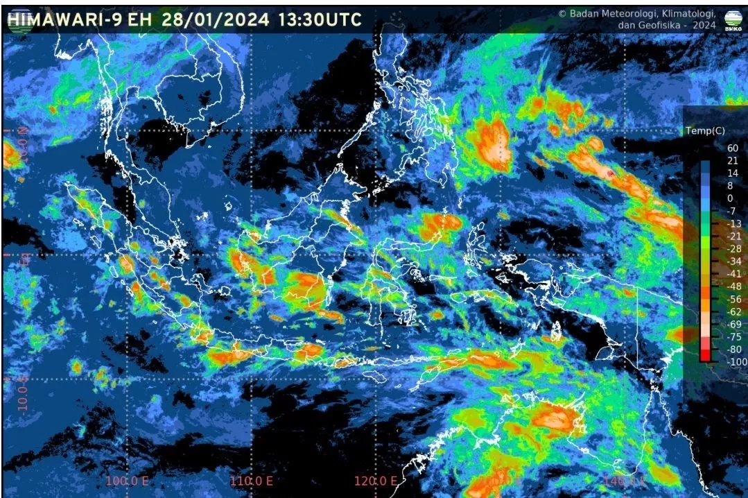 BMKG Prediksi Cuaca di Awal Februari 2024 Hujan Lebat Hingga Sedang di Wilayah Indonesia