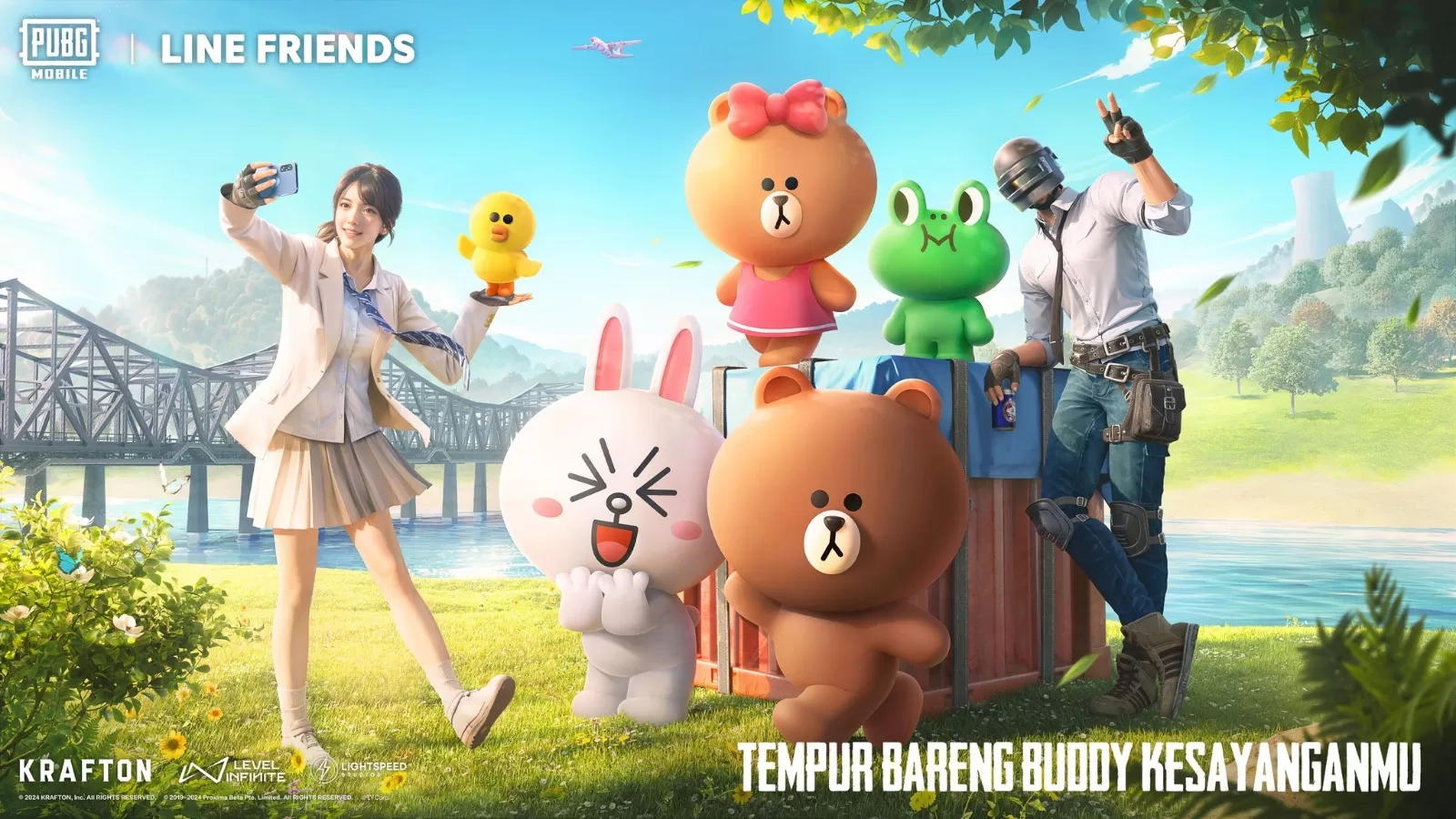 Gemasnya Karakter Line Friends Kembali Hadir di Pertempuran Game PUBG Mobile