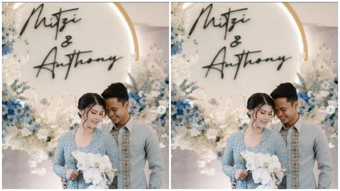 Potret Pertunangan Anthony Ginting & Mitzi Abigail: Senyum Semringah Terpancar, Bernuansa Warna Biru