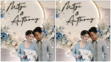 Potret Pertunangan Anthony Ginting & Mitzi Abigail: Senyum Semringah Terpancar, Bernuansa Warna Biru