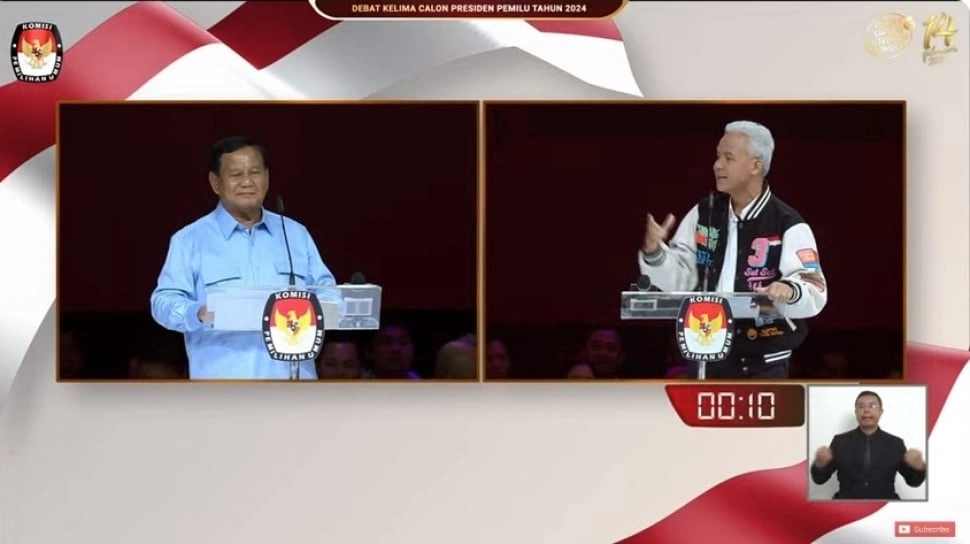 Kronologi Debat Panas Internet Gratis: Prabowo Klarifikasi Otak Lambat, Ganjar Senyum Sinis
