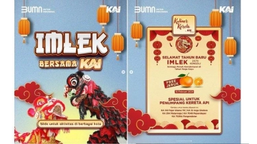 Rayakan Imlek, KAI Bagi-bagi Angpao hingga Tambah 10 Perjalanan KA Jarak Jauh