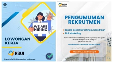 Lowongan Kerja RSUI untuk Pelamar Umum, Pendaftaran Ditutup 9 Februari 2024