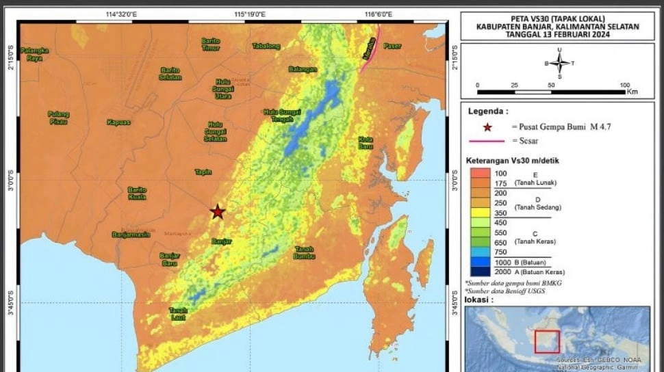 Purba dan Aktif, Sesar Meratus Biang Kerok Gempa Banjar