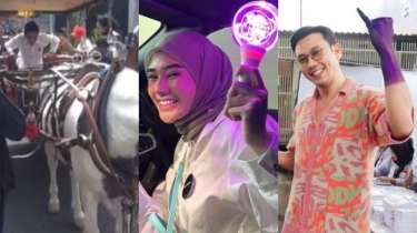 Deretan Aksi Unik Artis saat Nyoblos, Ada yang Naik Dokar ke TPS hingga Pakai Tinta Sampai Lengan