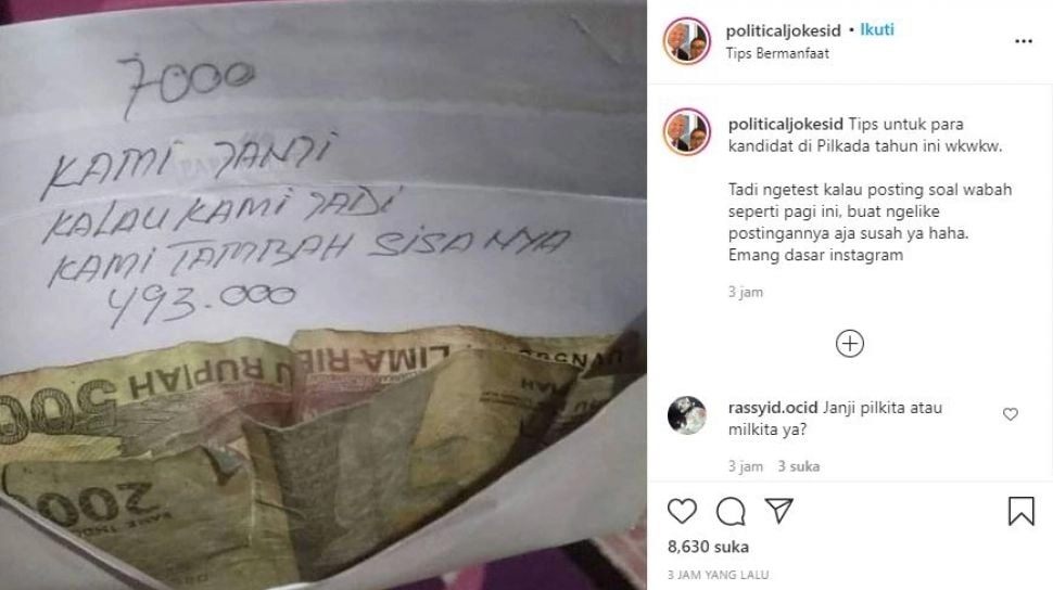 Hukum Menerima Uang Suap atau Serangan Fajar dalam Islam