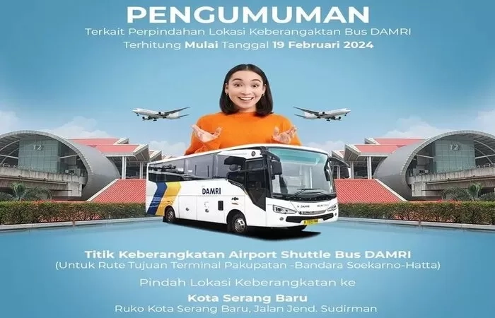 Titik Keberangkatan Damri Rute Bandara Soetta dari Kota Serang Resmi Dipindahkan, Simak Info Selengkapnya