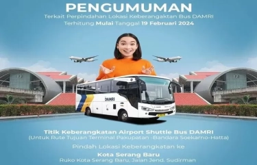 Titik Keberangkatan Damri Rute Bandara Soetta dari Kota Serang Resmi Dipindahkan, Simak Info Selengkapnya