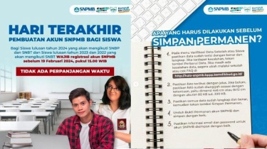 Registrasi Akun SNPMB 2024 bagi Siswa Ditutup Hari Ini, Segera Lakukan Simpan Permanen