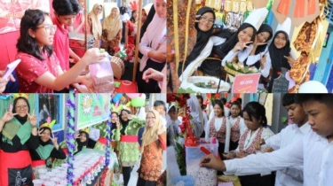 Riang Gembira, Siswa Belajar Wirausaha di Bazzar HUT ke 45 SMPN 3 Colomadu