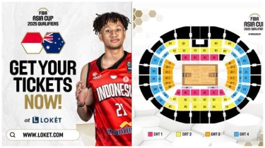 Harga Tiket Timnas Basket Indonesia vs Australia di Kualifikasi FIBA Asia Cup 2025, Mulai Rp 100.000
