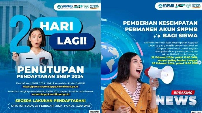 Pendaftaran SNBP 2024 Ditutup 28 Februari 2024 Pukul 15.00 WIB, Segera Selesaikan Proses Daftarnya