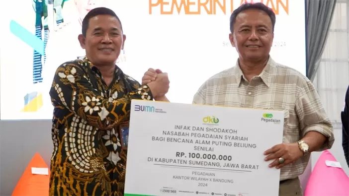 Pegadaian Salurkan Bantuan Untuk Warga Terdampak Angin Kencang di Wilayah Sumedang