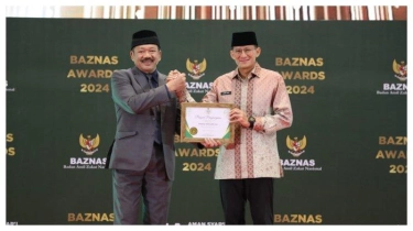 Jadi Muzaki Teladan 2024, Sandiaga Uno Bersyukur Terima Penghargaan dari BAZNAS