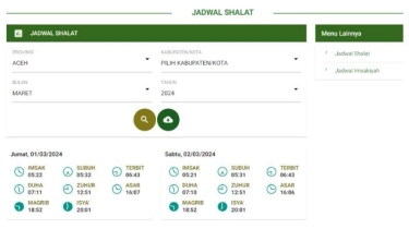 Cara Cek Jadwal Imsak dan Buka Puasa 2024 Seluruh Indonesia, Bisa Unduh File Jadwal