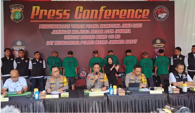 Sita Sabu Seberat 110 Kilogram, Polres Jakbar Berhasil Ungkap Jaringan Internasional