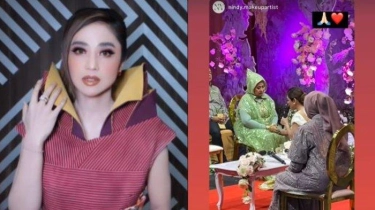 Momen Haru Dewi Perssik Sungkeman pada Ibundanya di Acara Lamaran dengan Rully