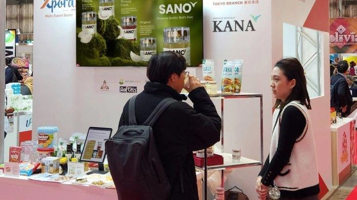 Dua Minuman Indonesia Berbahan Tebu dan Sarang Burung Walet Diminati Pengunjung Foodex Japan 2024