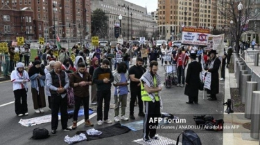 Aktivis AS Demo Depan Kantor AIPAC American Israel Public Affairs Committee karena Dukung Genosida