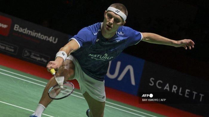 Momen Viktor Axelsen Marah-marah saat Lawan Ginting di Perempat Final All England 2024