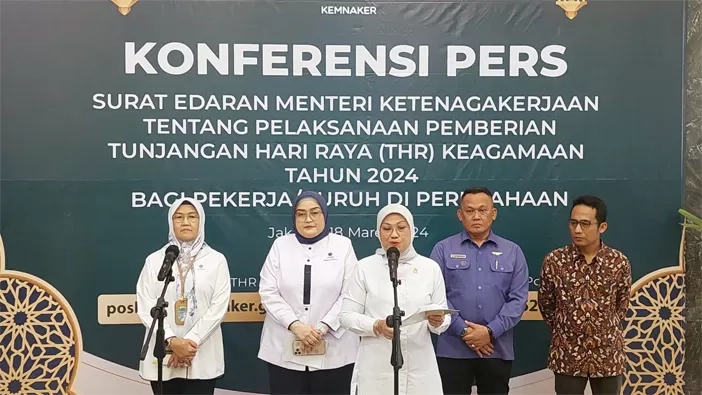 THR Wajib Cair Paling Lambat H-7 Lebaran 2024, Menaker: Harus Dibayar Penuh, Tidak Boleh Dicicil