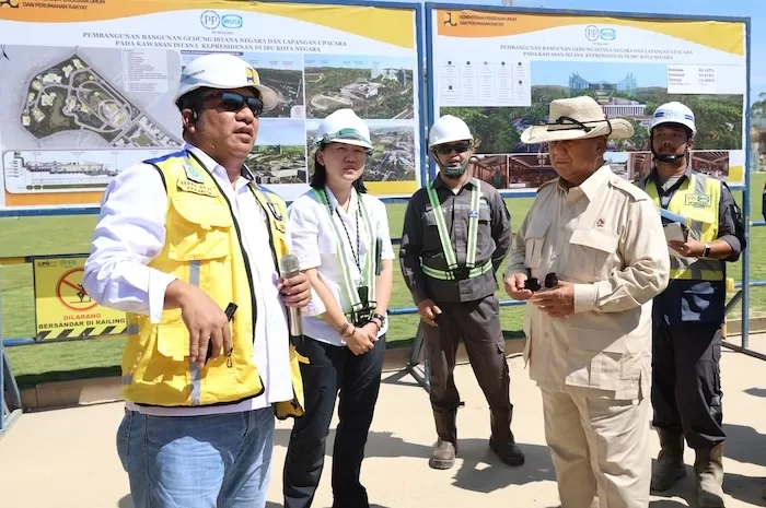 Terbang ke Kaltim, Prabowo Tinjau Proyek IKN