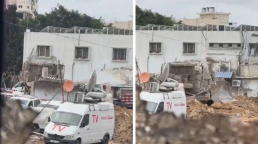 Tank Israel dan Buldoser Lapis Baja Lindas 4 Jenazah dan Ambulans di RS Al Shifa