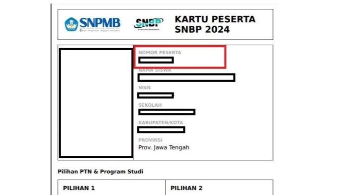 Cara Melihat Nomor Peserta SNBP 2024, Unduh Kartu Peserta