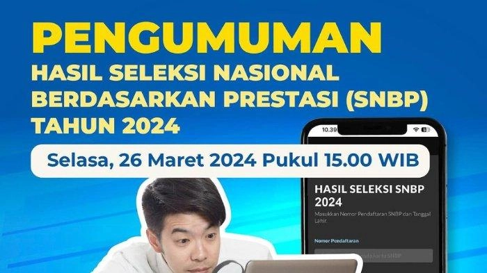 Link Utama Pengumuman SNBP 2024 beserta 40 Link Mirror, Akses Mulai Hari Ini, Pukul 15:00 WIB