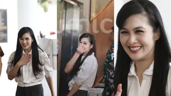 Beragam Ekspresi Sandra Dewi saat Tiba di Kejagung: Senyum, Minta Doa hingga Acungkan 'Saranghae'