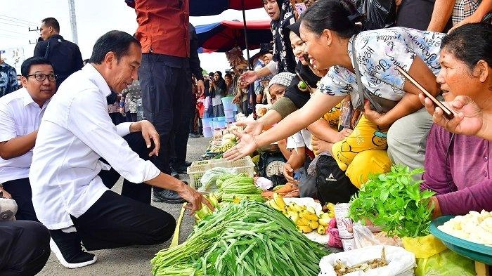 Cek Pasar di Jambi, Jokowi: Stabilitas Harga Baik