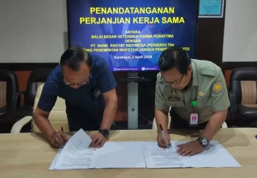 Balai Besar Veterina Farma Pusvetma Jawa Timur Kerja Sama dengan BRI Surabaya