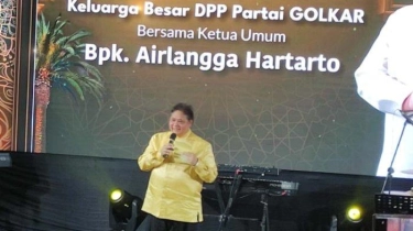 Bicara Ketidakpastian Geopolitik di Halal Bihalal Golkar, Airlangga Sebut Rupiah Relatif Terkendali