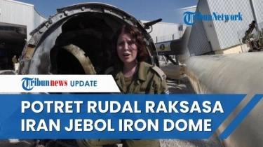 Video Penampakan Sisa Rudal Balistik Iran yang Diluncurkan ke Israel, Miliki Hulu Ledak Dahsyat