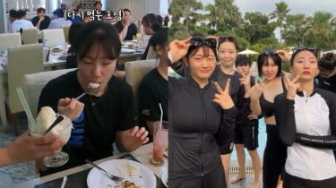 Pemain Red Sparks Jajal Nasi Padang hingga Joget-joget di Kolam Renang Hotel setelah Latihan