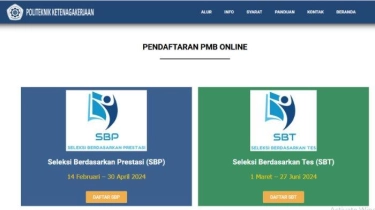 Pendaftaran Polteknaker 2024 Jalur Prestasi Masih Dibuka, Diperpanjang hingga 30 April 2024