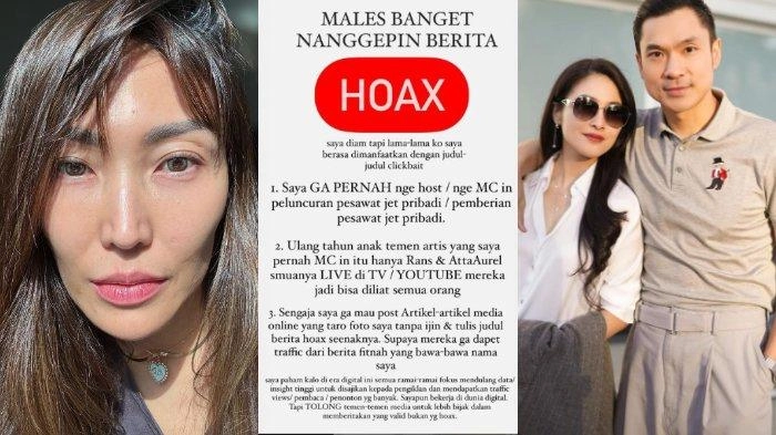 Geram Terus Dituding Jadi MC Peluncuran Jet Pribadi Milik Harvey Moeis, Ayu Dewi Tegaskan Itu Fitnah